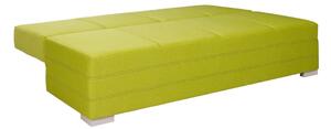 Rozkládací postel s polštáři s úložným prostorem IGOR - zelená