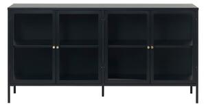 Černá vitrína Unique Furniture Carmel, délka 170 cm