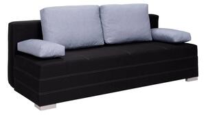 Rozkládací postel s polštáři s úložným prostorem IGOR - černá