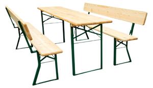 Pivní set PREMIUM 220x50cm - masiv borovice - stůl + lavice s opěrkou