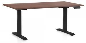 Výškově nastavitelný stůl OfficeTech D, 120 x 80 cm, černá podnož