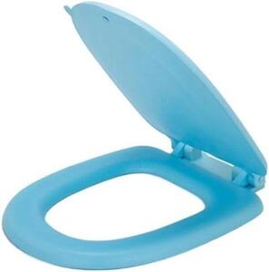 Toaletní sklo - WC Seat Bidet - Aktualizace koupelny - vyztužené Comfort Design - 36 x 48 cm - modrá