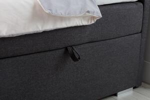 ZETKA ALICIE 200x200 moderní boxspring postel s úložným prostorem černá 200 x 126 x 205 cm