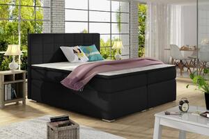 ZETKA ALICIE 180x200 moderní boxspring postel s úložným prostorem černá 180 x 117 x 205 cm