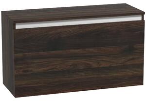 HOMCOM Nástěnný Noční Stolek s Bezúchytkovým Šuplíkem, Moderní Dřevěný Nástěnný Stolek do Ložnice, 80x30x45 cm, Ořech | Aosom