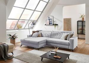 ROHOVÁ SEDAČKA, textil, světle šedá Sit & More - Sedací soupravy, Online Only