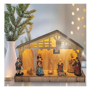 Solight 1V259 - LED Vánoční dekorace LED/2xAA dřevěný betlém SL1357