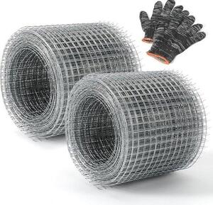Plot odolný od plotu - jemně vyřezávaná zinkovaná ocel (10 cm x 6 m) se 2 rolkami a rukavicemi