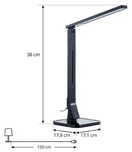Černá stolní lampa LED Eleni