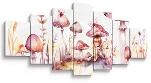 Obraz - Růžová víla (210x100 cm)
