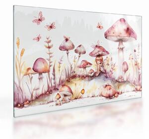 Skleněný obraz - Růžová víla (70x50 cm)