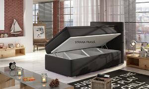 ZETKA ROCCO 90x200 moderní boxspring postel s úložným prostorem bílá 92 x 126 x 205 cm