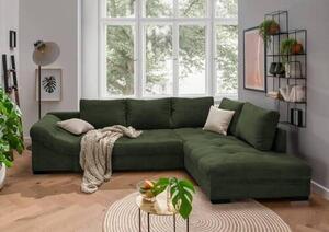 ROHOVÁ SEDAČKA, textil, tmavě zelená P & B - Sedací soupravy, Online Only