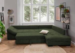 ROHOVÁ SEDAČKA, textil, tmavě zelená P & B - Sedací soupravy, Online Only