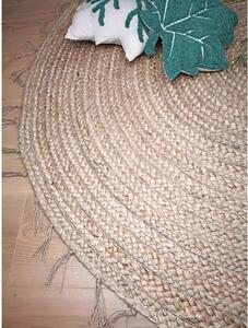 Hnědý ručně vyrobený koberec Nattiot Abha, ø 140 cm