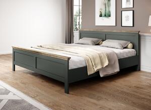 Moderní postel 180x200 EROL - zelená / dub lefkas