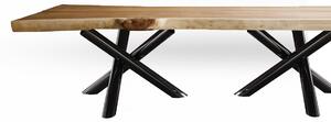 HOME22 Jídelní stůl JAKARTA z masivu a oceli Materiál: dub, Barva podnoží: černá, délka desky: 180 cm
