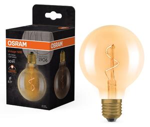 Vintage LED žárovka 1906 Globe 80 Spiral Filament, 1.8W, Teplá bílá, Zlatá, E27