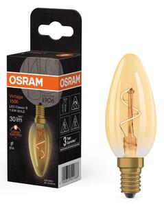 Vintage LED žárovka 1906 Classic B Spiral Filament, 1.8W, Teplá bílá, Zlatá, E14