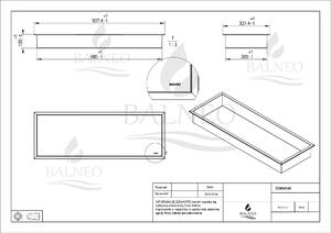Balneo Wall-Box One Black zápustná polička 90 cm OB-BL5