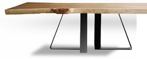 HOME22 Jídelní stůl MILAN z masivu a oceli Materiál: dub, Barva podnoží: černá, délka desky: 180 cm