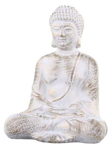 Bílo - zlatá antik dekorace socha Buddha Vittel - 23*17*28cm