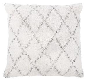 Bílo-šedý bavlněný dekorativní polštář Tiseco Home Studio Geometric, 45 x 45 cm