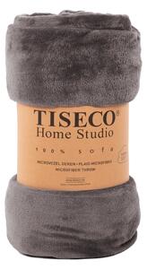 Šedá mikroplyšová deka Tiseco Home Studio, 130 x 160 cm