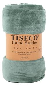 Zelená mikroplyšová deka Tiseco Home Studio, 150 x 200 cm