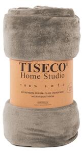 Hnědá mikroplyšová deka Tiseco Home Studio, 130 x 160 cm