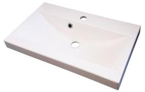 Koupelnová sestava s umyvadlem BEND - bílá / dub artisan + sifon ZDARMA