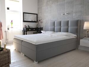 MARS KANADA 160x200 moderní boxspring postel s úložným prostorem šedá 160 x 116 x 213 cm