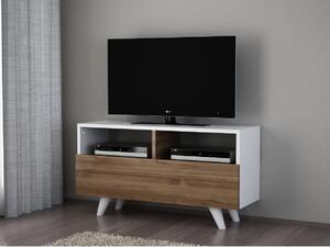 Asir TV Stolek NOVELLA 50,6x90 cm bílá/hnědá AS1111