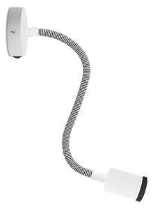 Creative cables Fermaluce Flex 30 bodové svítidlo s mini baldachýnem s vypínačem a mini reflektorem GU1d0 Barva: Bílá