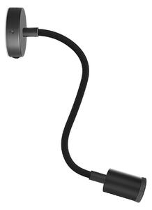 Creative cables Fermaluce Flex 30 bodové svítidlo s mini baldachýnem s vypínačem a mini reflektorem GU1d0 Barva: Černá