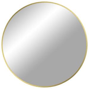 Nordic Living Měděné kulaté závěsné zrcadlo Zahrah 60 cm