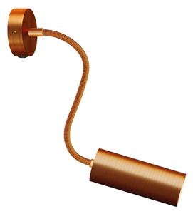 Creative cables Fermaluce Flex 30 bodové svítidlo se stínidlem tub-E14, mini baldachýn s vypínačem Barva: Matná měď