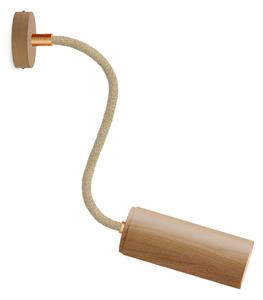 Creative cables Fermaluce Flex 30 bodové svítidlo se stínidlem tub-E14, dřevěný mini baldachýn Barva: dřevo