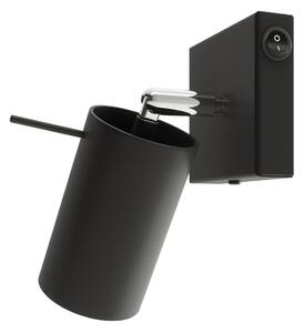 Sollux Lighting Nástěnné svítidlo RING black a switch
