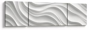 Obraz - 3D bílé vlny (170x50 cm)