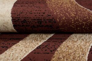 Chemex Moderní koberec Tap - vlnky 5 - hnědý Rozměr koberce: 80x150 cm