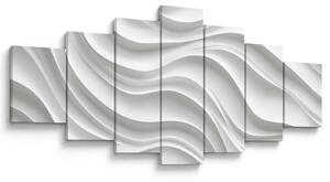 Obraz - 3D bílé vlny (210x100 cm)