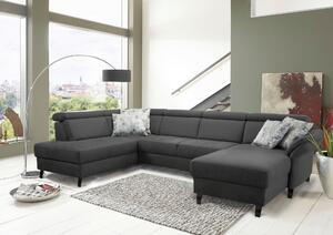SEDACÍ SOUPRAVA, textil, šedá, černá Sit & More - Sedací soupravy, Online Only