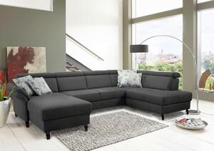SEDACÍ SOUPRAVA, textil, šedá, černá Sit & More - Sedací soupravy, Online Only