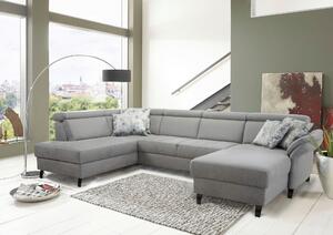 SEDACÍ SOUPRAVA, textil, světle šedá Sit & More - Sedací soupravy, Online Only