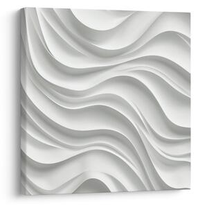 Obraz - 3D bílé vlny (30x30 cm)