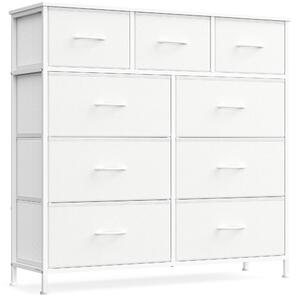 SONGMICS Komoda, skříň, 9 látkových zásuvek, skříňka, ocelová