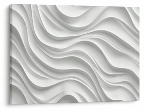 Obraz - 3D bílé vlny (70x50 cm)
