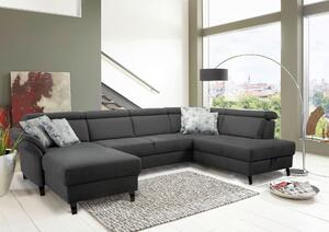 SEDACÍ SOUPRAVA, textil, šedá, černá Sit & More - Sedací soupravy, Online Only