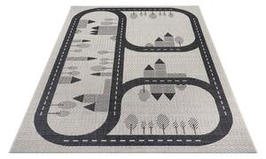 Krémový dětský koberec Ragami Roads, 120 x 170 cm